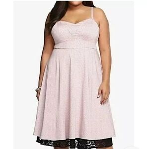Torrid Pink Dot Retro Rockabilly 50s Dress 18